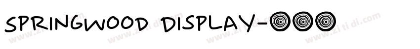 Springwood Display字体转换